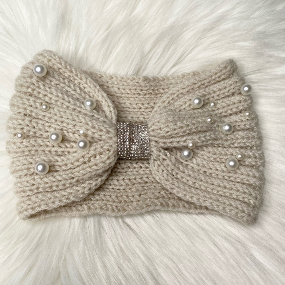 Beige Knitted Headband